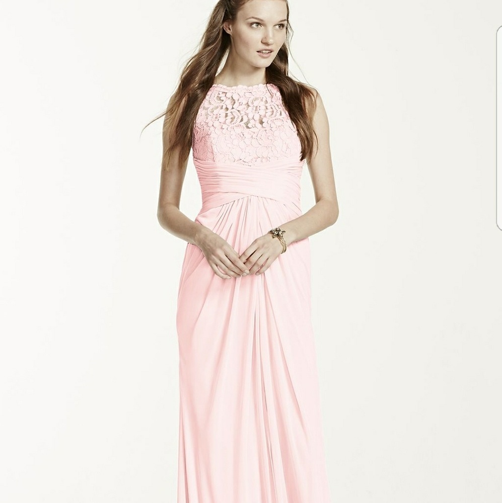 David's Bridal Sleeveless Long Lace Dress